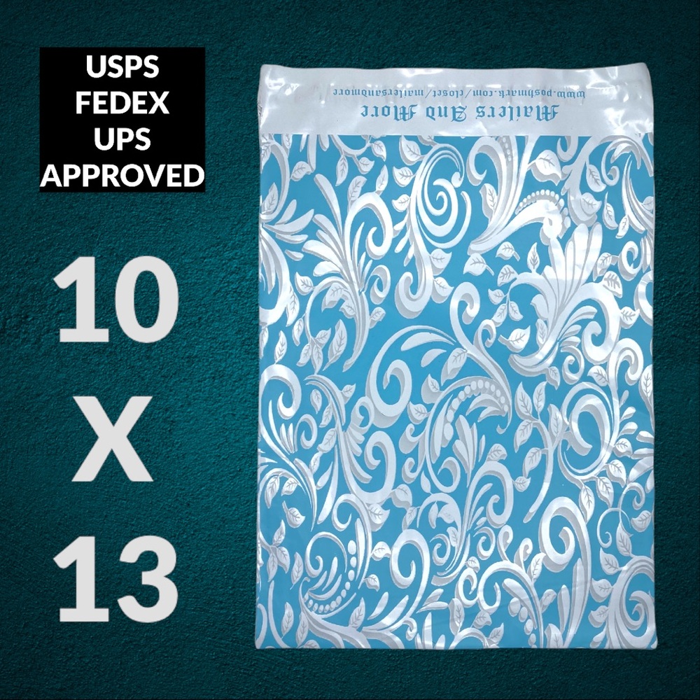 25 10X13 Poly Mailers White Swirl PRICE IS FIRM - Picture 9 of 10
